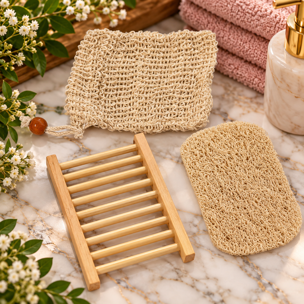 Soap Care Essentials Kit | 3-Piece Soap Accessory Gift Set
